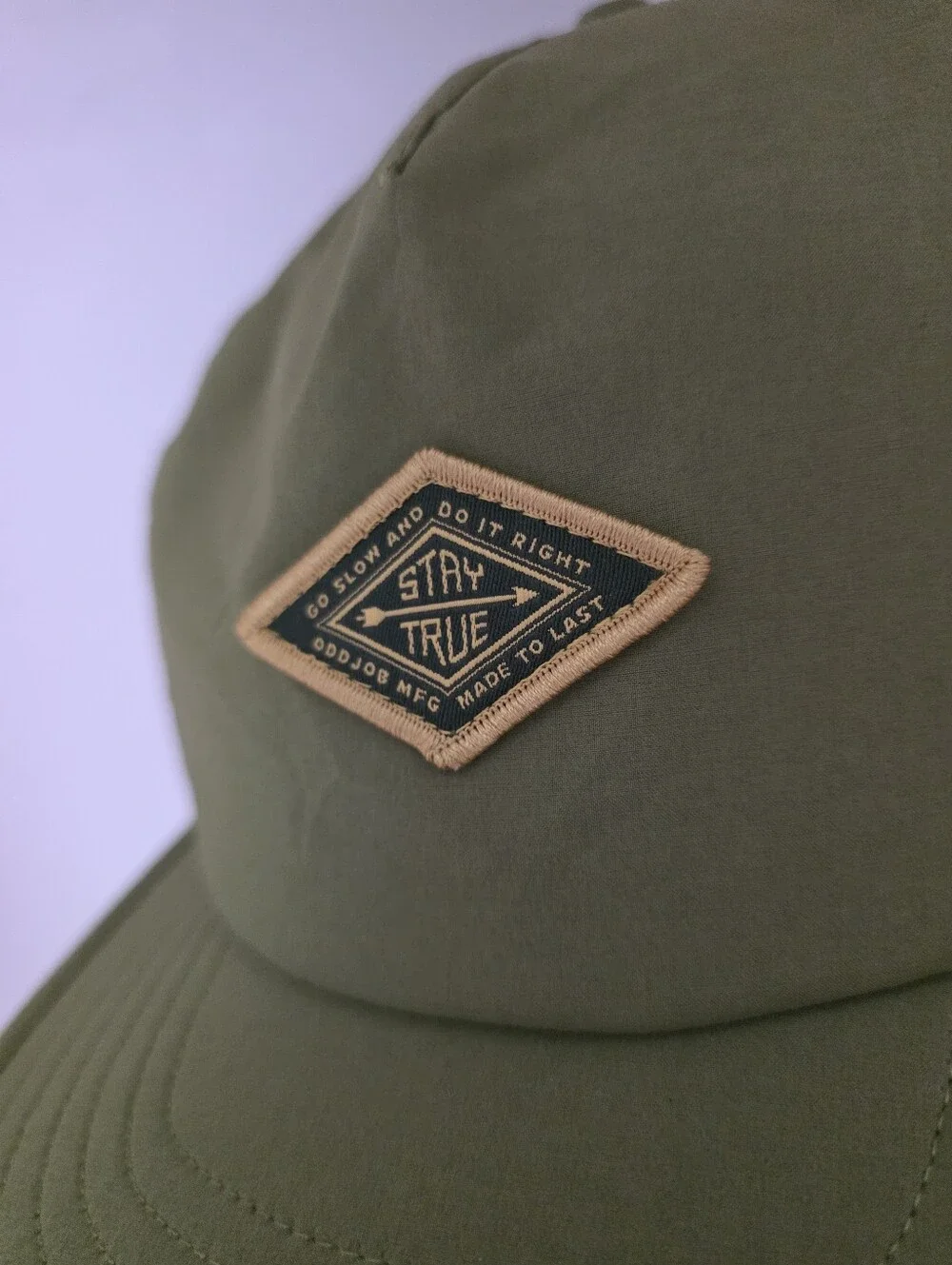 Stay True Olive Green Five-Panel Cap